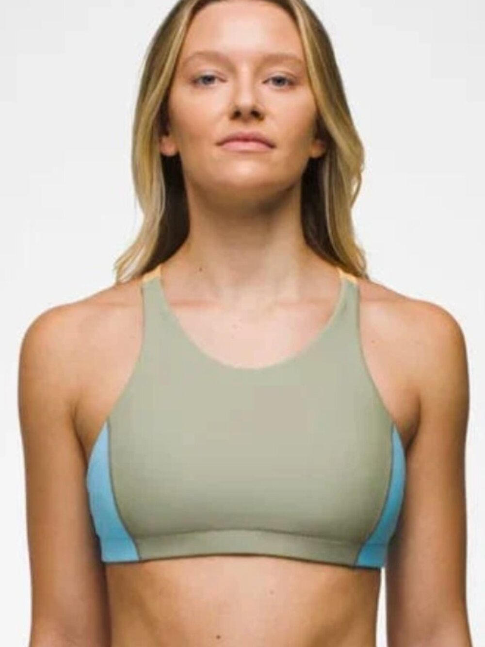 prAna Baja Bound Athletic Swim Bikini Top and Ramba Swim Bottoms Sweet Agave XS